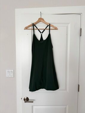 Outdoor Voices Dark Green Strappy Mini Dress